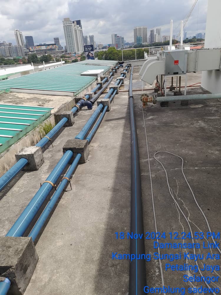 Professional plumbing construction work