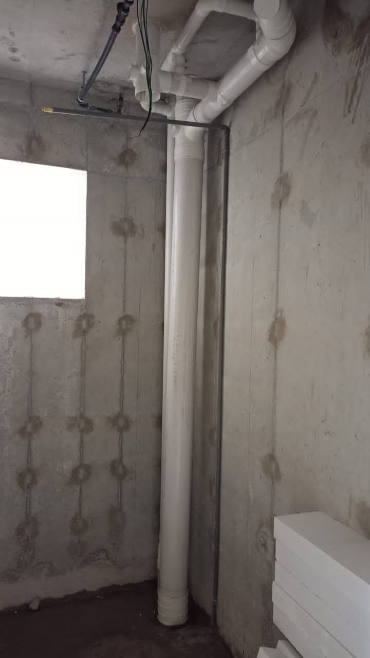 Building service pipework at The Jalil