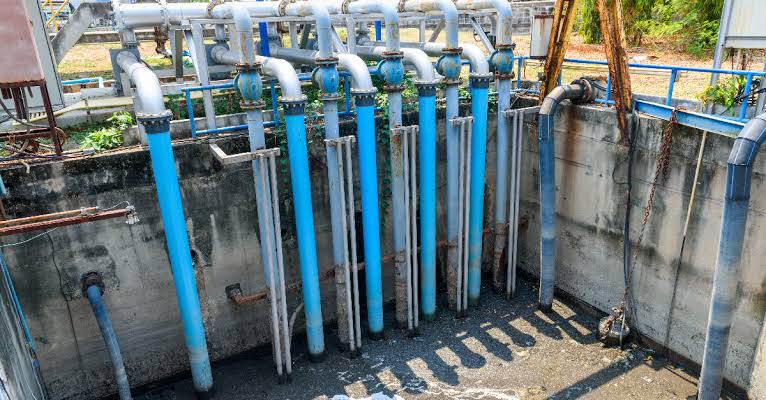 Water tank cleaning and infrastructure work